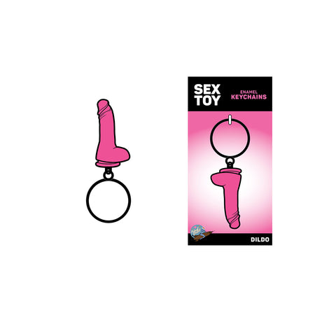 Wood Rocket Pink Dildo Keychain