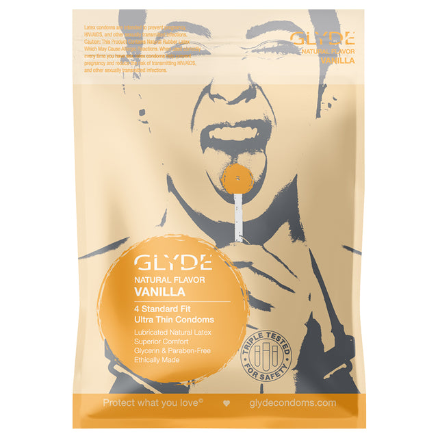 Glyde Organic Vanilla Condoms 4pk