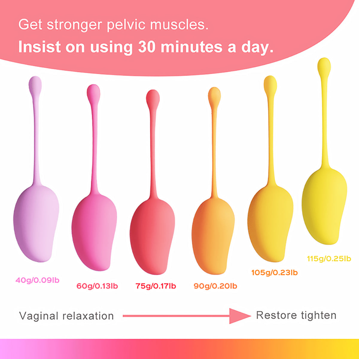 Mango Tropical 6pc Kegel Set