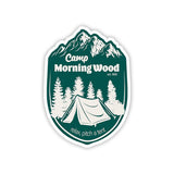 Twisted Wares Camp Morning Wood Sticker