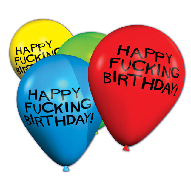 Happy Fucking Birthday! Balloons 8ct