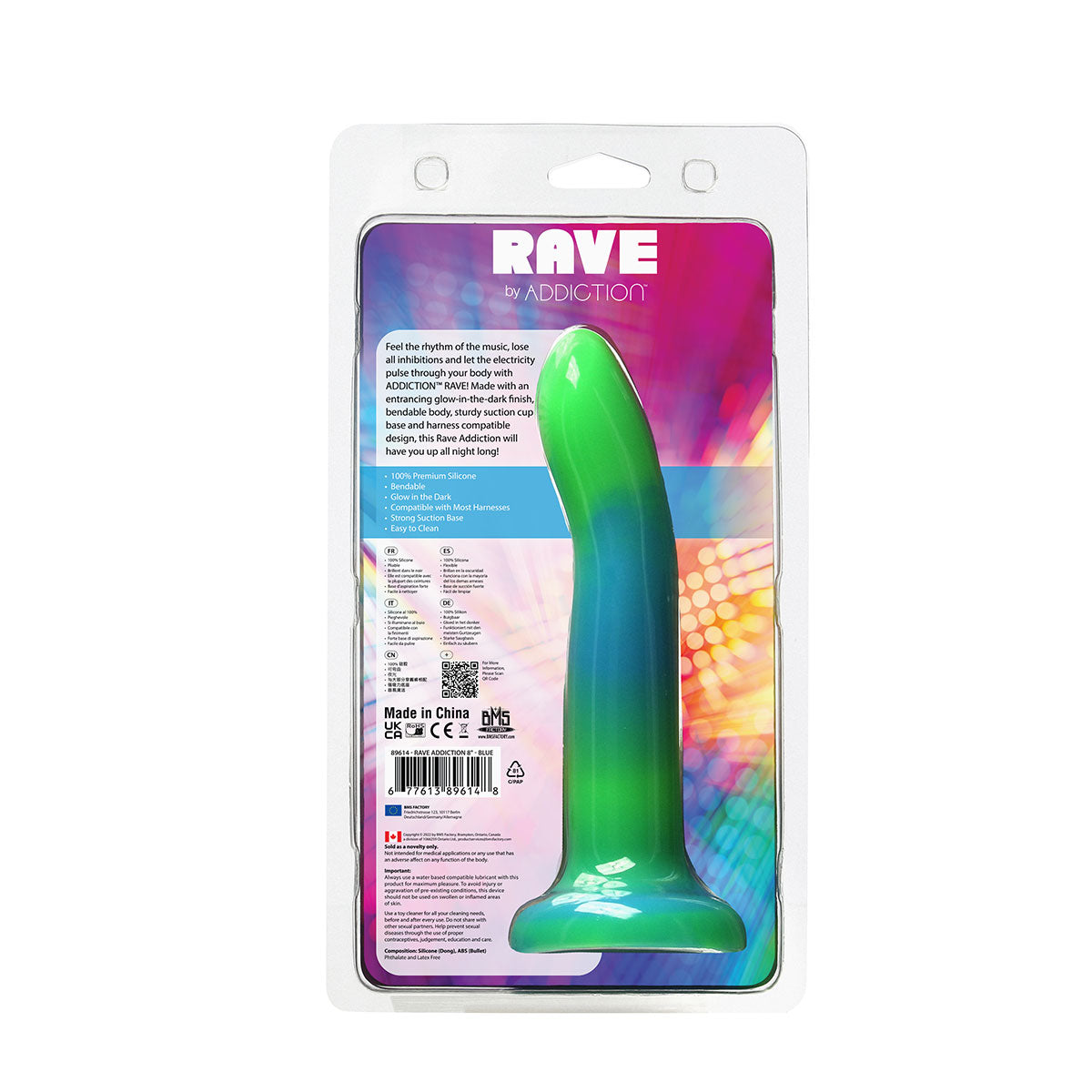 Addiction Glow-in-the-Dark Rave Dil 8"