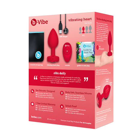 B-Vibe Vibrating Heart Plug Medium/Large