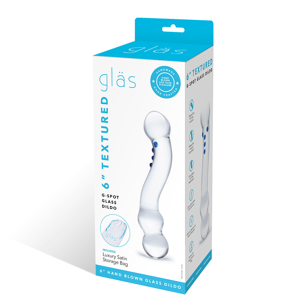 GLAS Textured G-Spot Glass Dil 6"