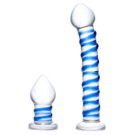 GLAS Double Penetration Swirly Dil & Butt Plug 2pc Set