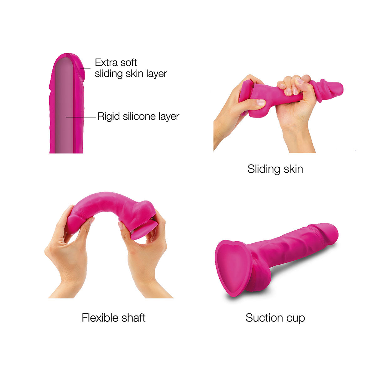 Strap-On-Me Sliding Skin Realistic Dil Medium